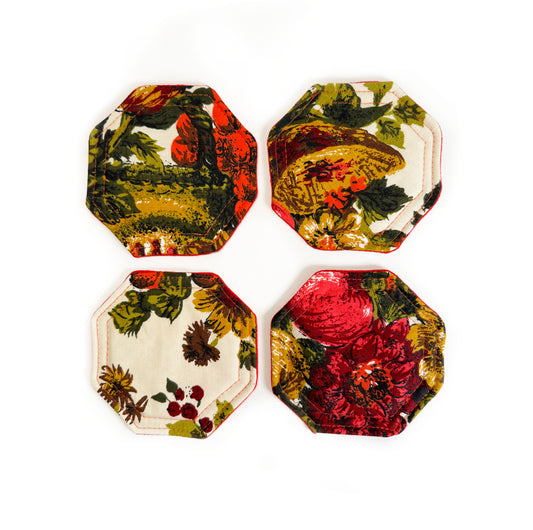 70's Fruit Coaster Set - Late to the Party