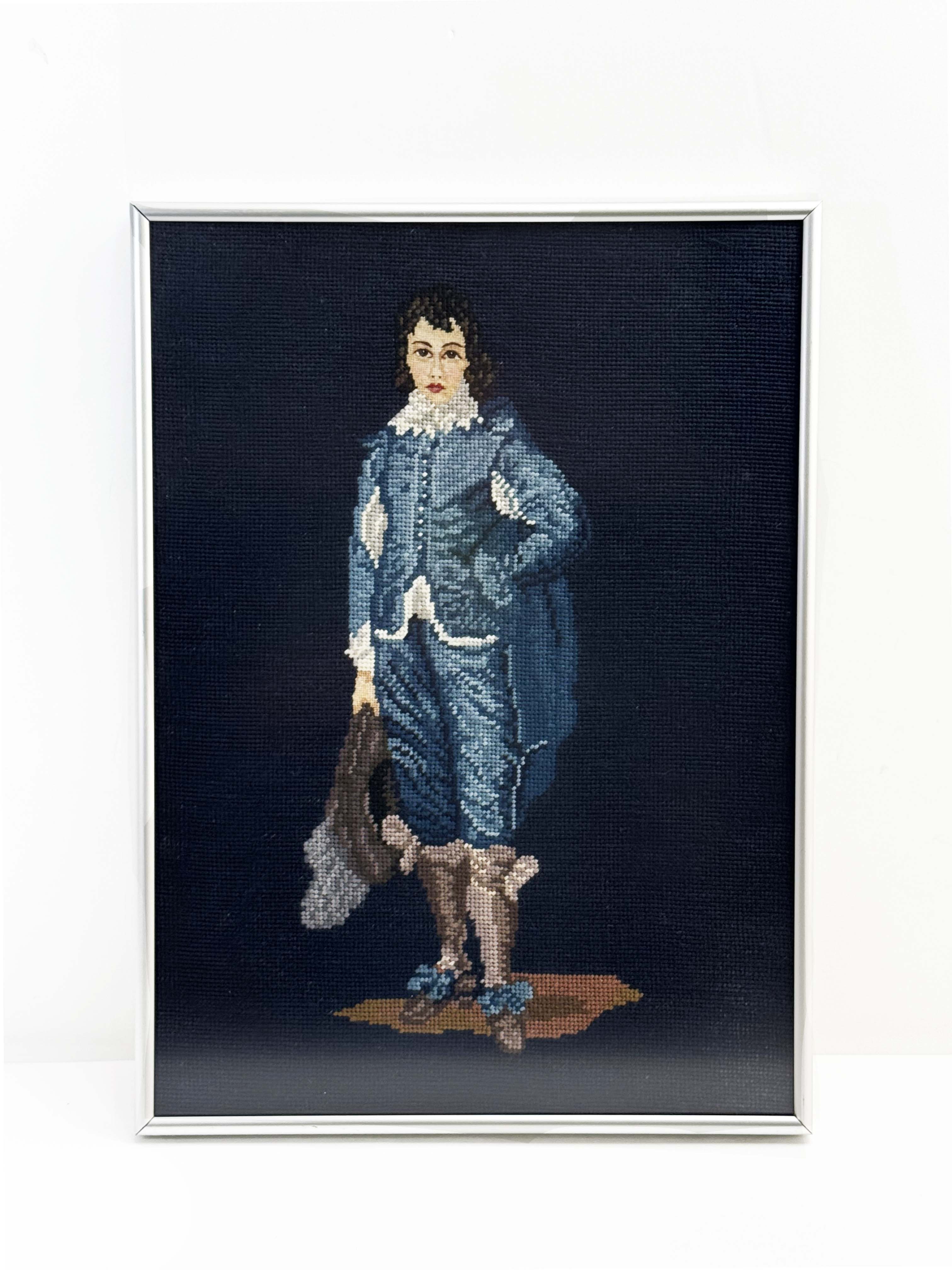 Iconic Blue Boy Needlepoint - Late to the Party