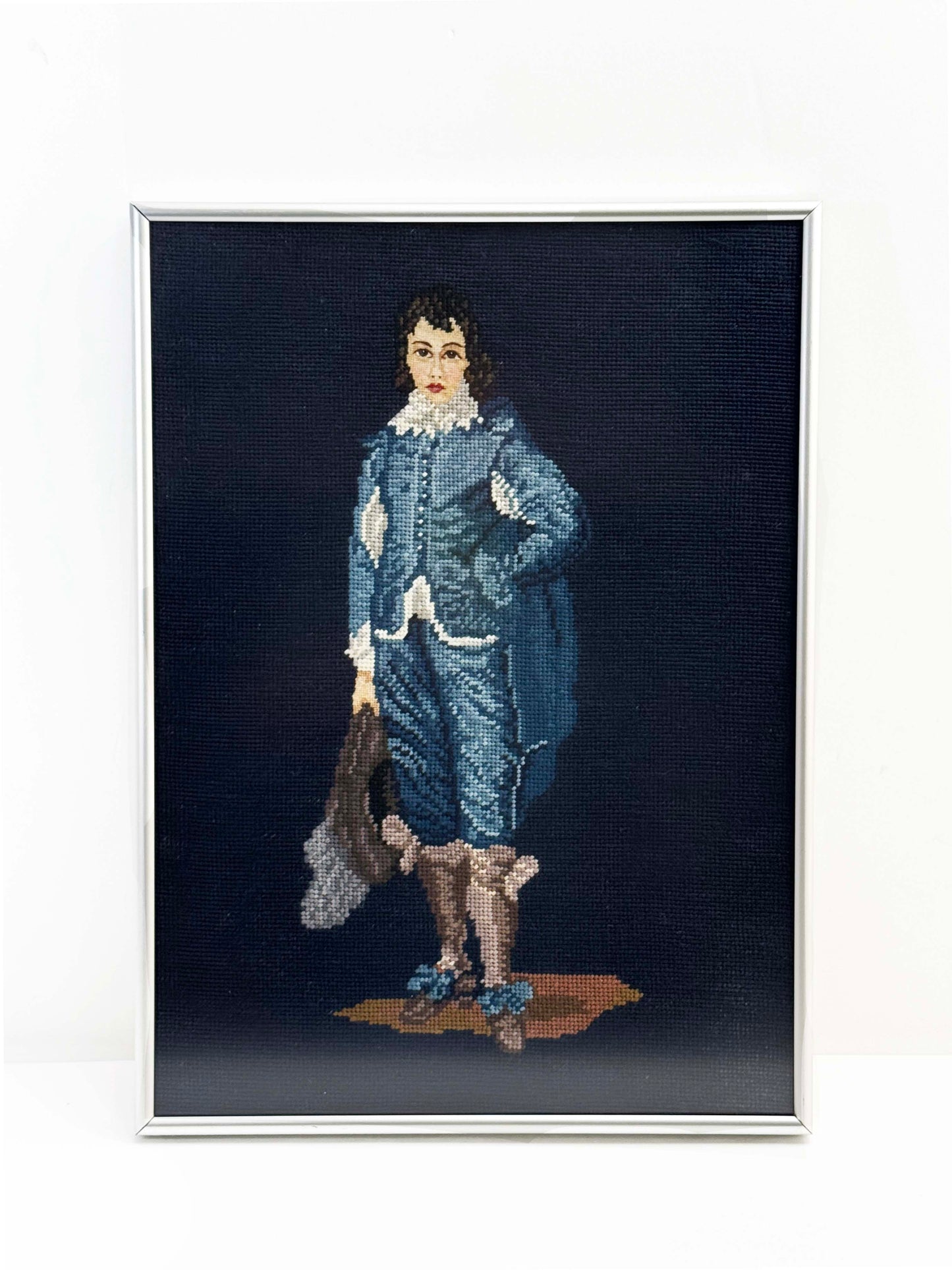 Iconic Blue Boy Needlepoint - Late to the Party