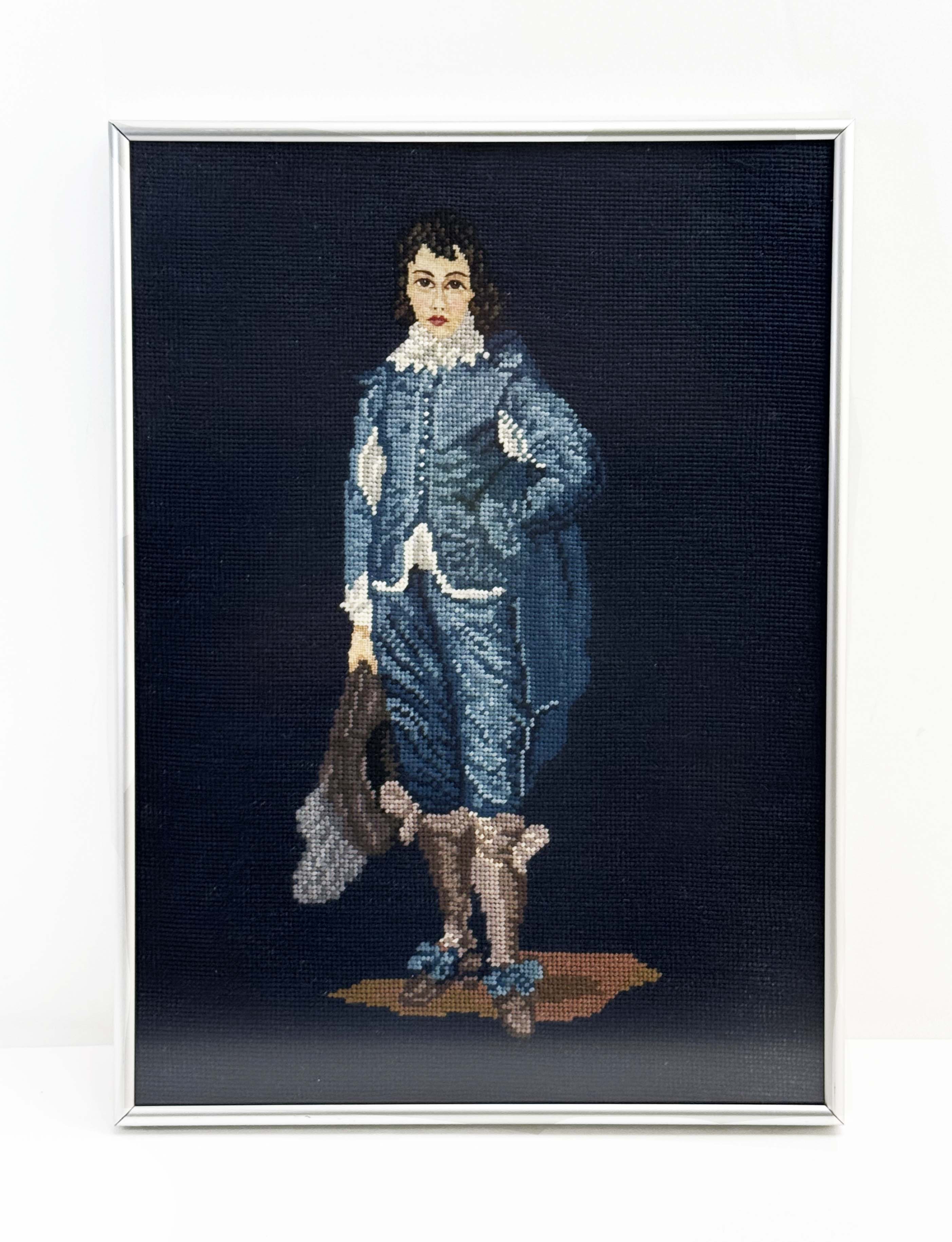 Iconic Blue Boy Needlepoint - Late to the Party