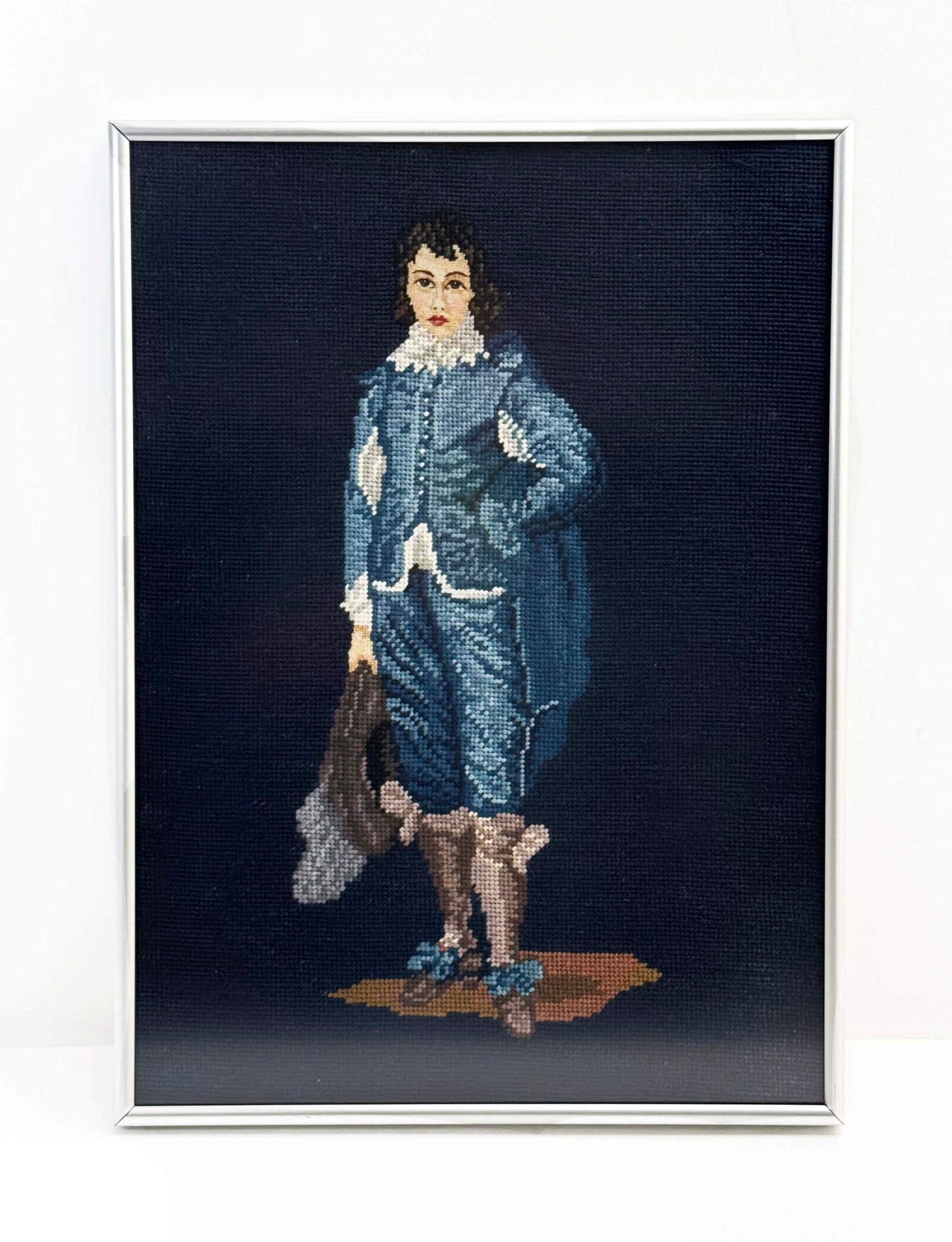 Iconic Blue Boy Needlepoint - Late to the Party