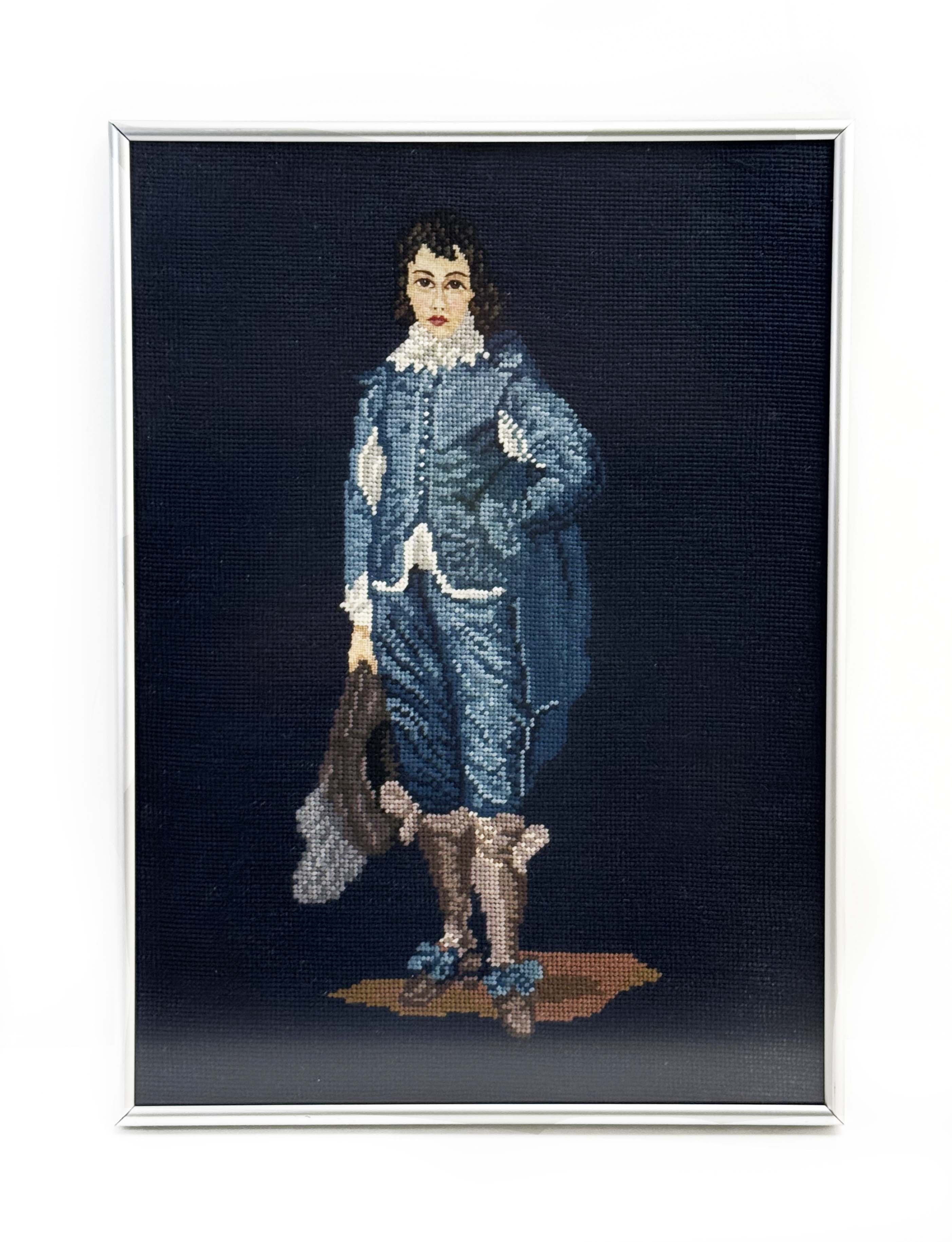 Iconic Blue Boy Needlepoint - Late to the Party