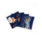 Blue Carnation Coaster Set