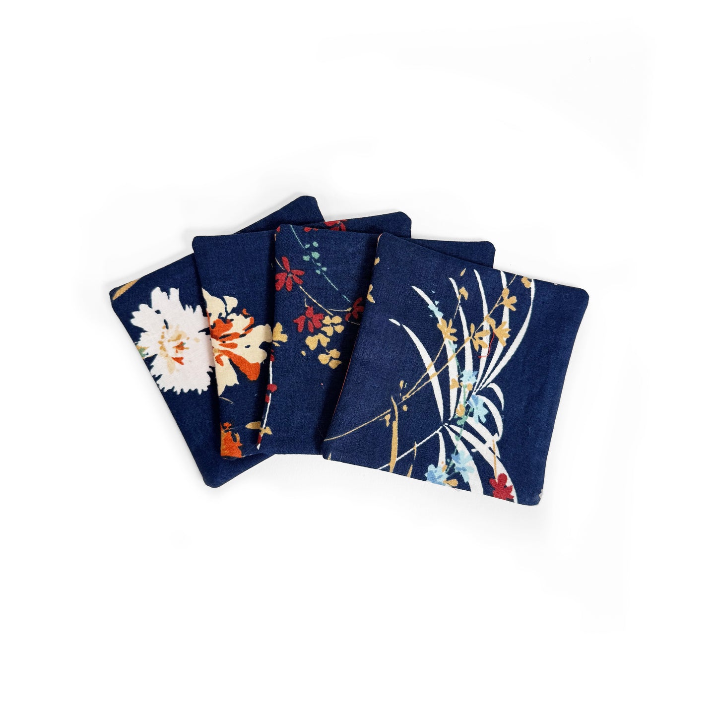 Blue Carnation Coaster Set