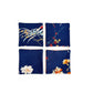 Blue Carnation Coaster Set