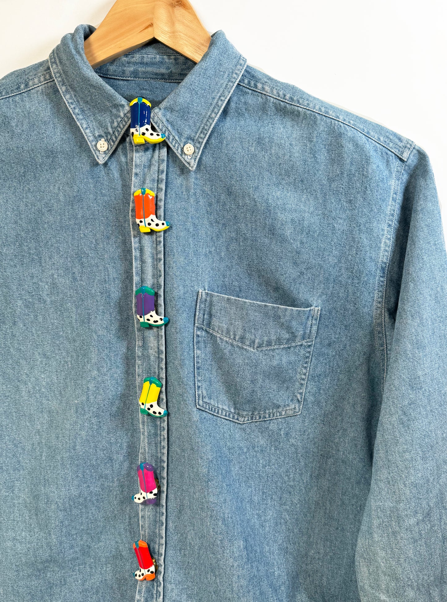 Vintage Western Boot Button Covers - Late to the Party