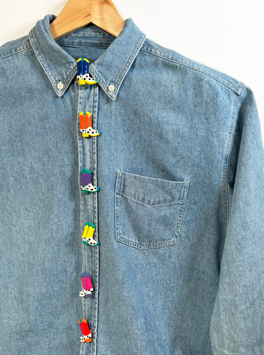Vintage Western Boot Button Covers - Late to the Party