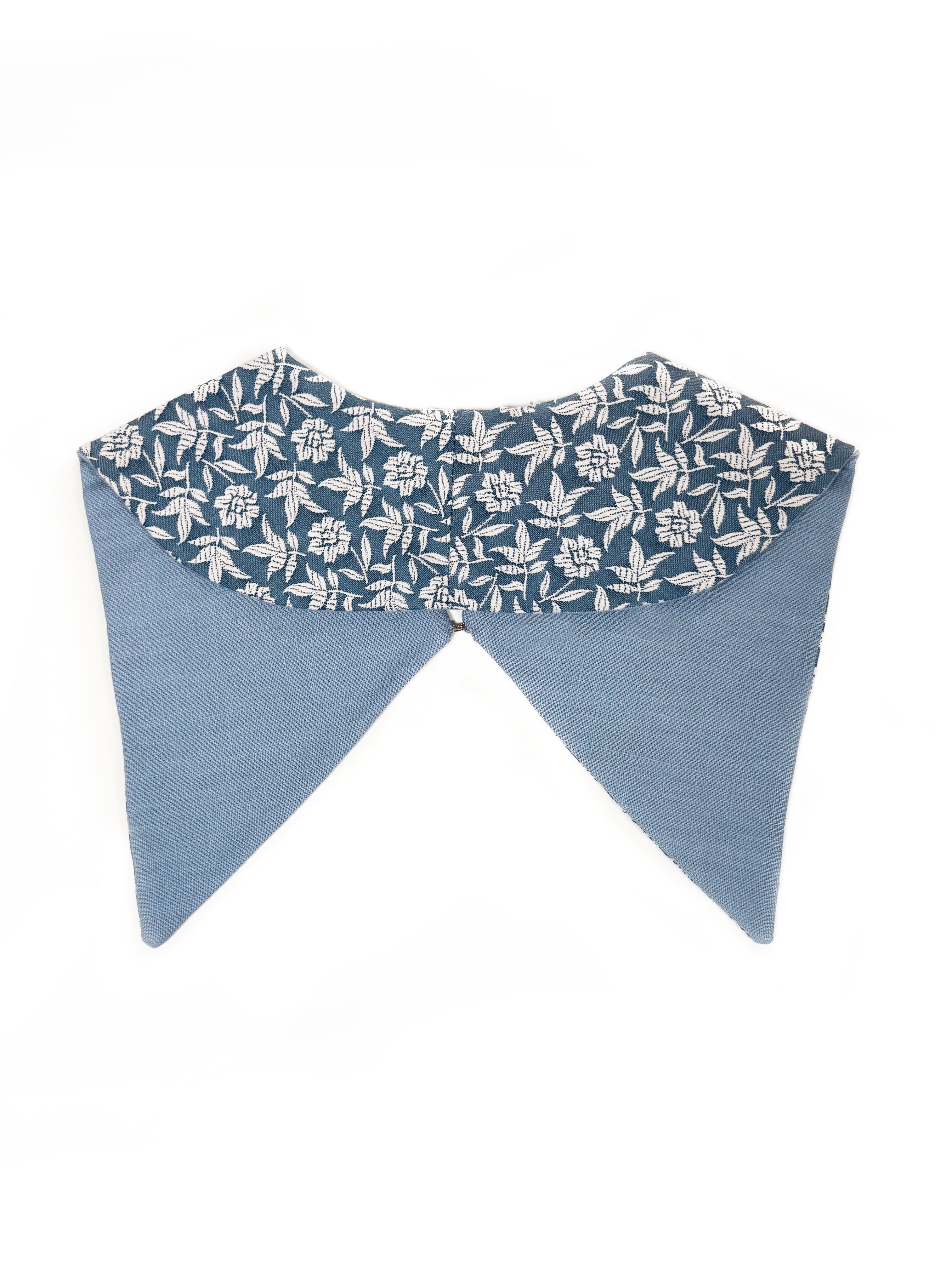 "Denim Brocade" Detachable Collar - Late to the Party