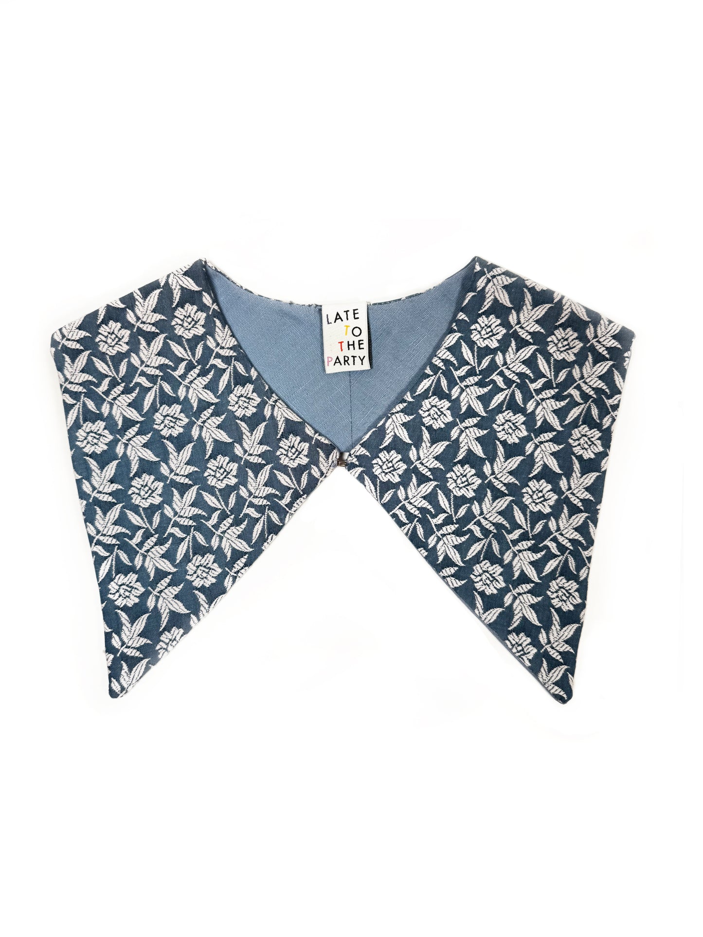 "Denim Brocade" Detachable Collar - Late to the Party