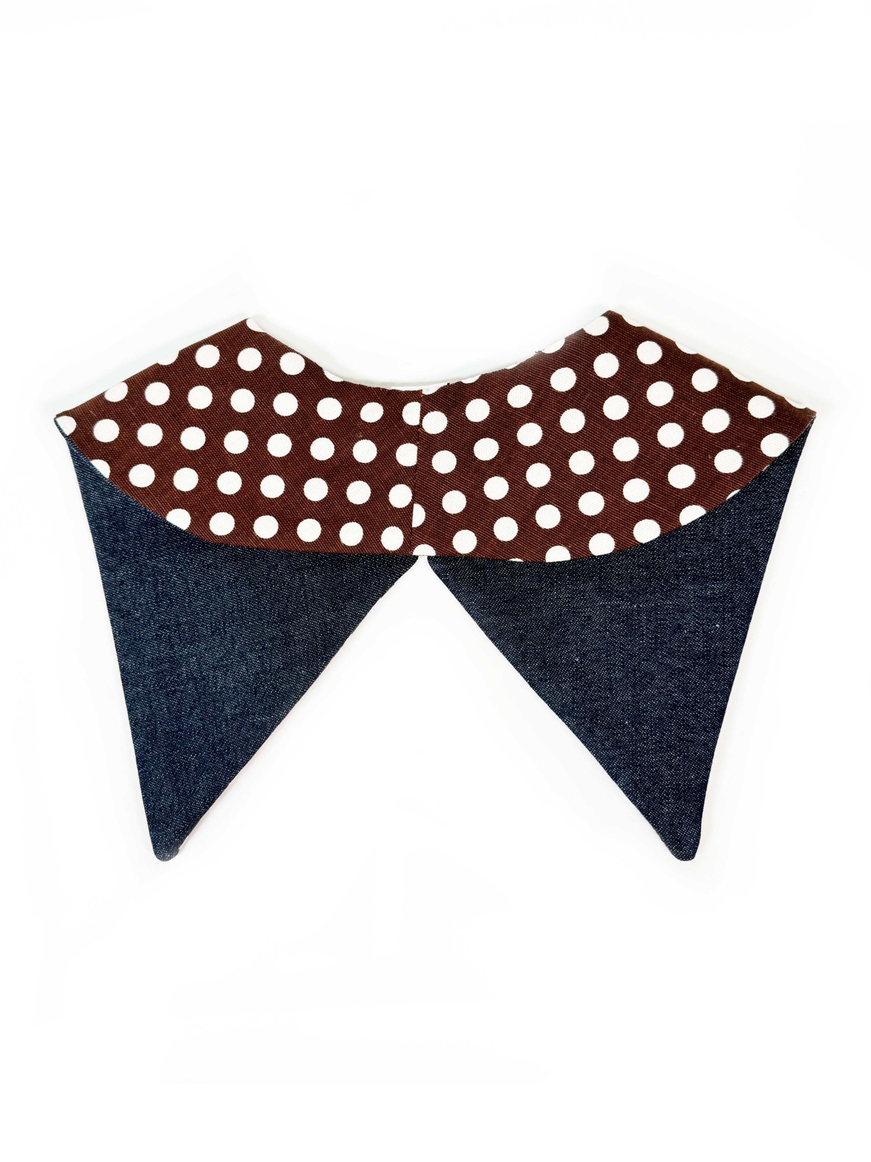 "Polka Dot Brown" Detachable Collar - Late to the Party