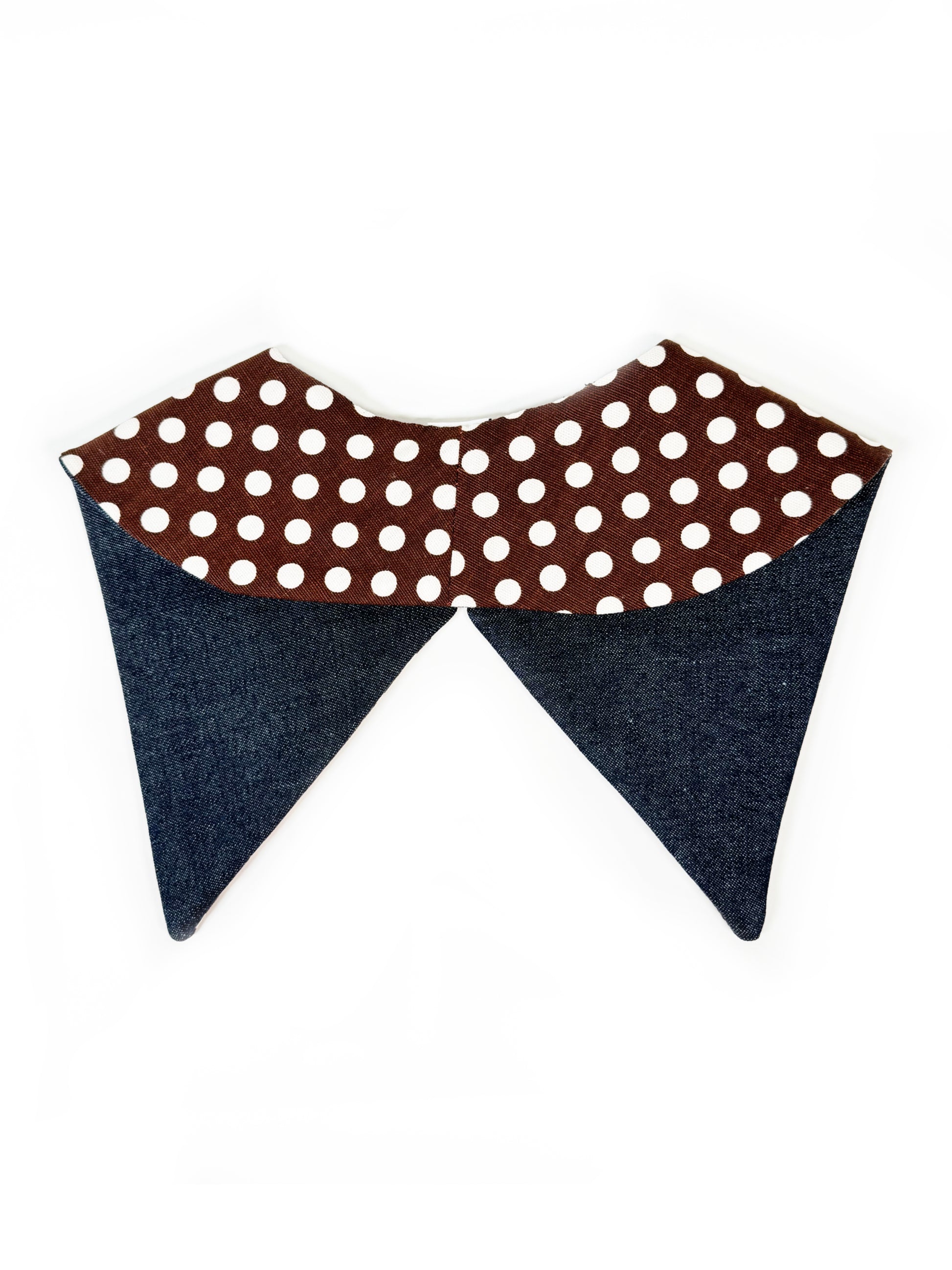 "Polka Dot Brown" Detachable Collar - Late to the Party