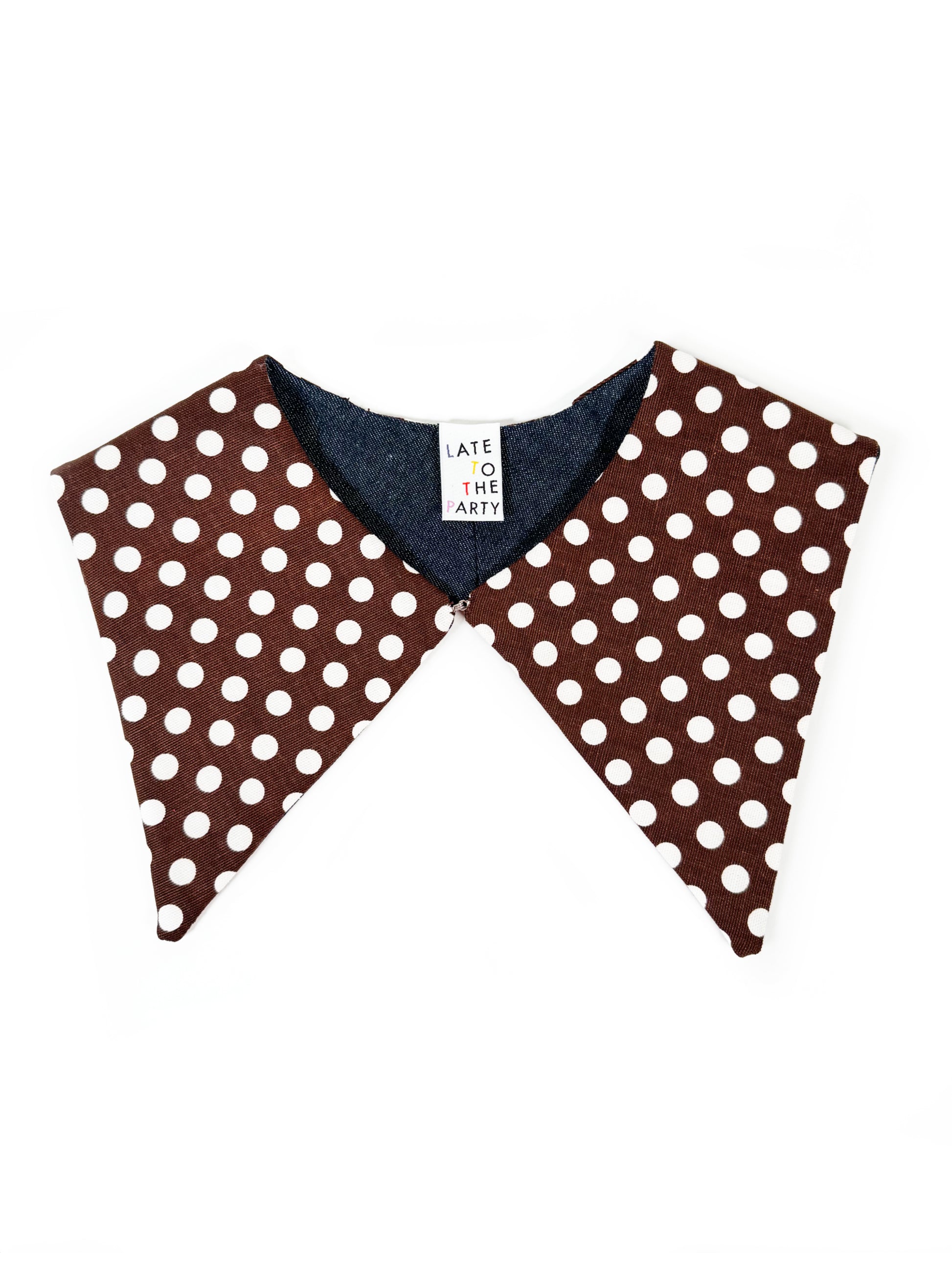 "Polka Dot Brown" Detachable Collar - Late to the Party