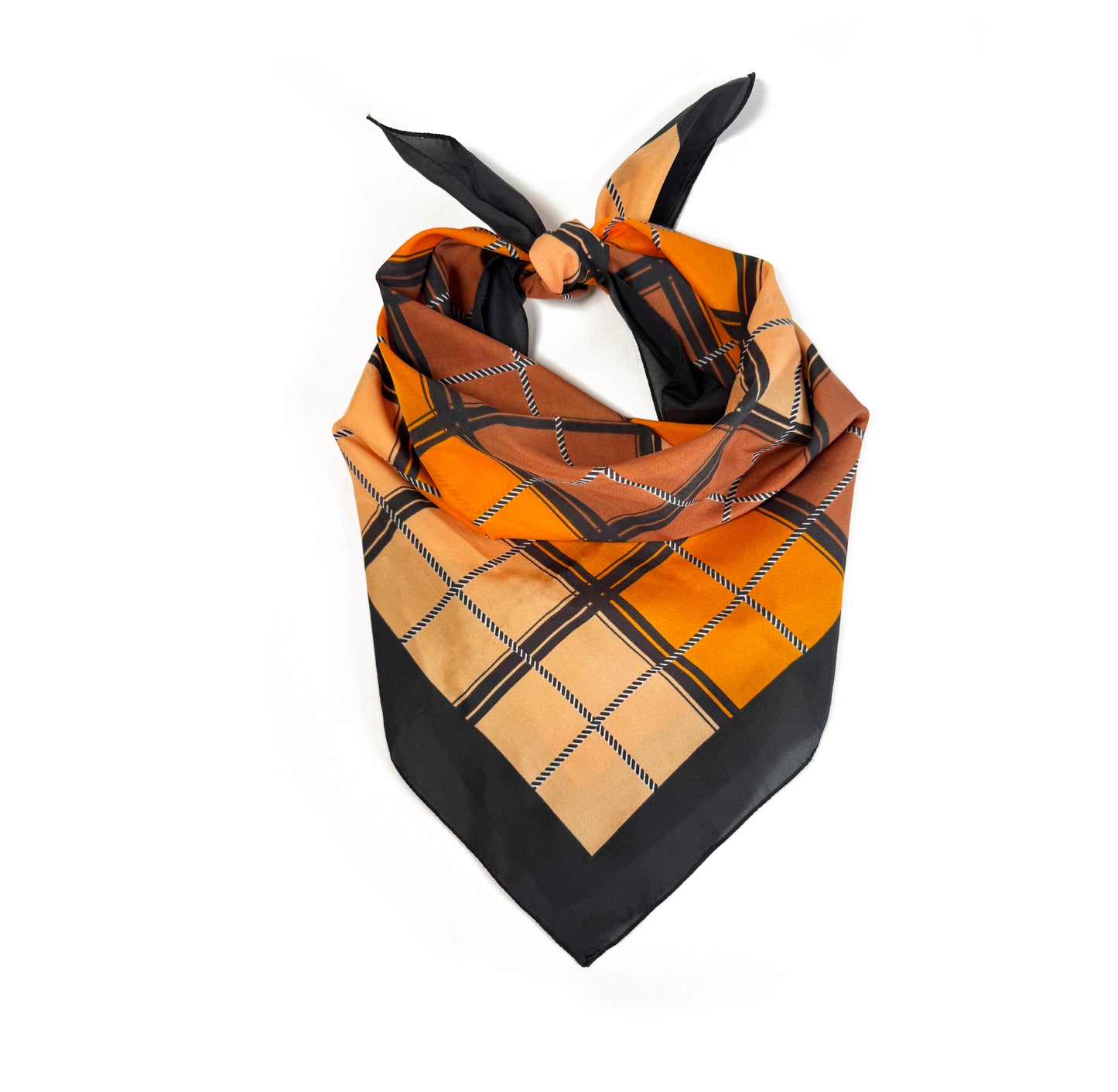 Orange Plaid Scarf