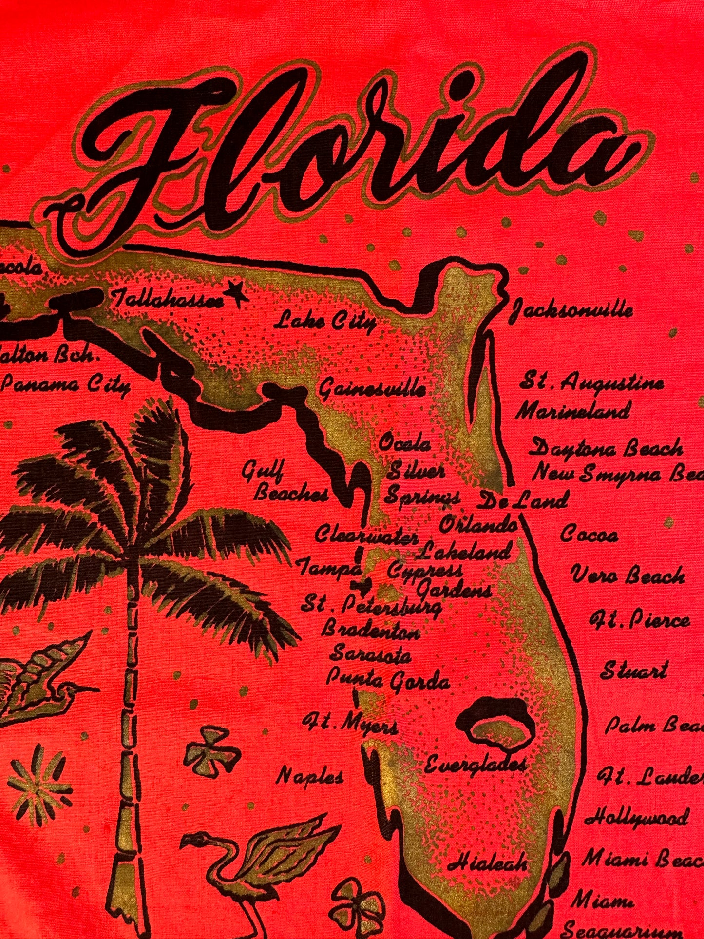 Vintage Florida Souviner Scarf - Late to the Party