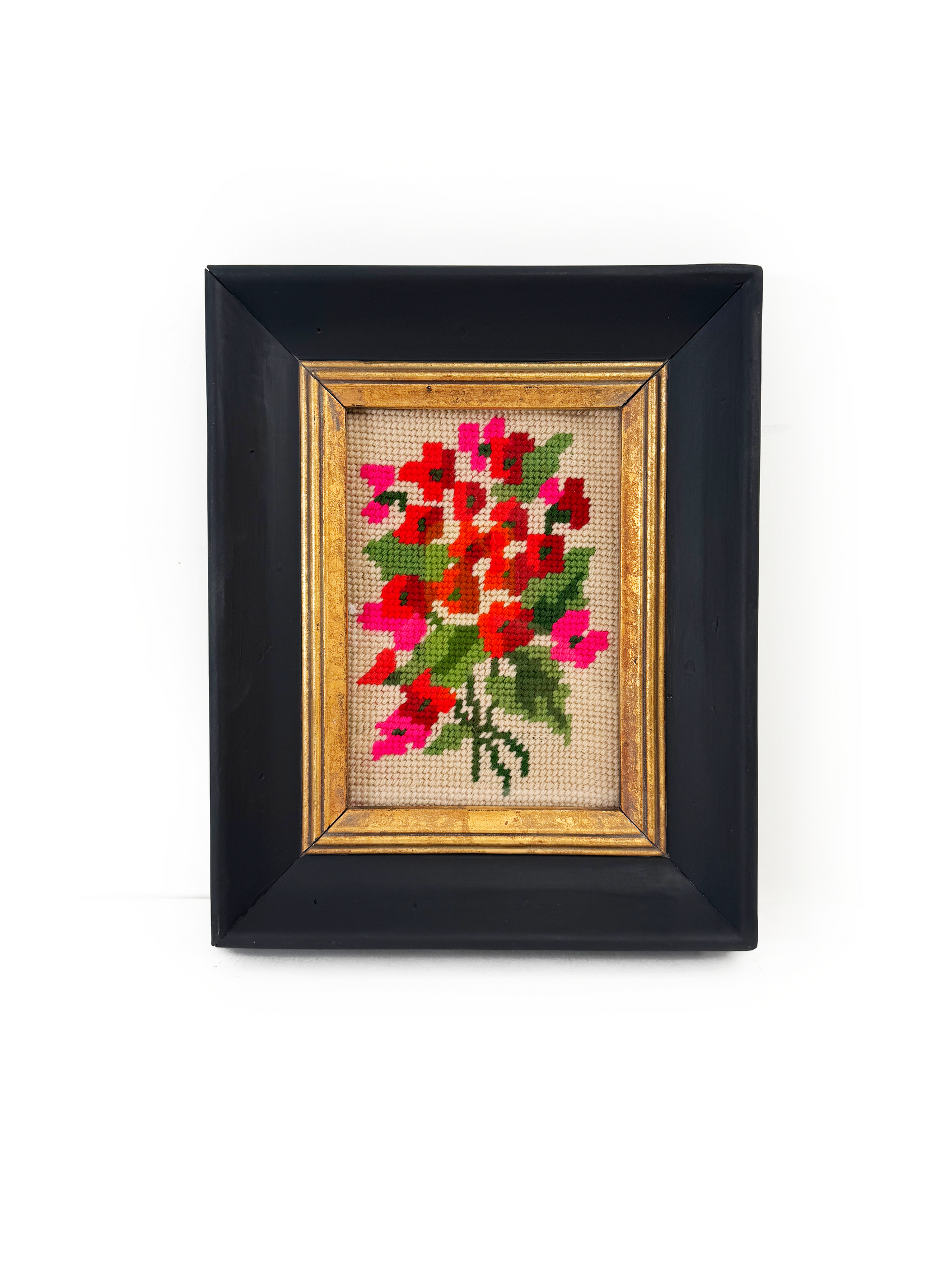 Framed Needlepoint Flowers