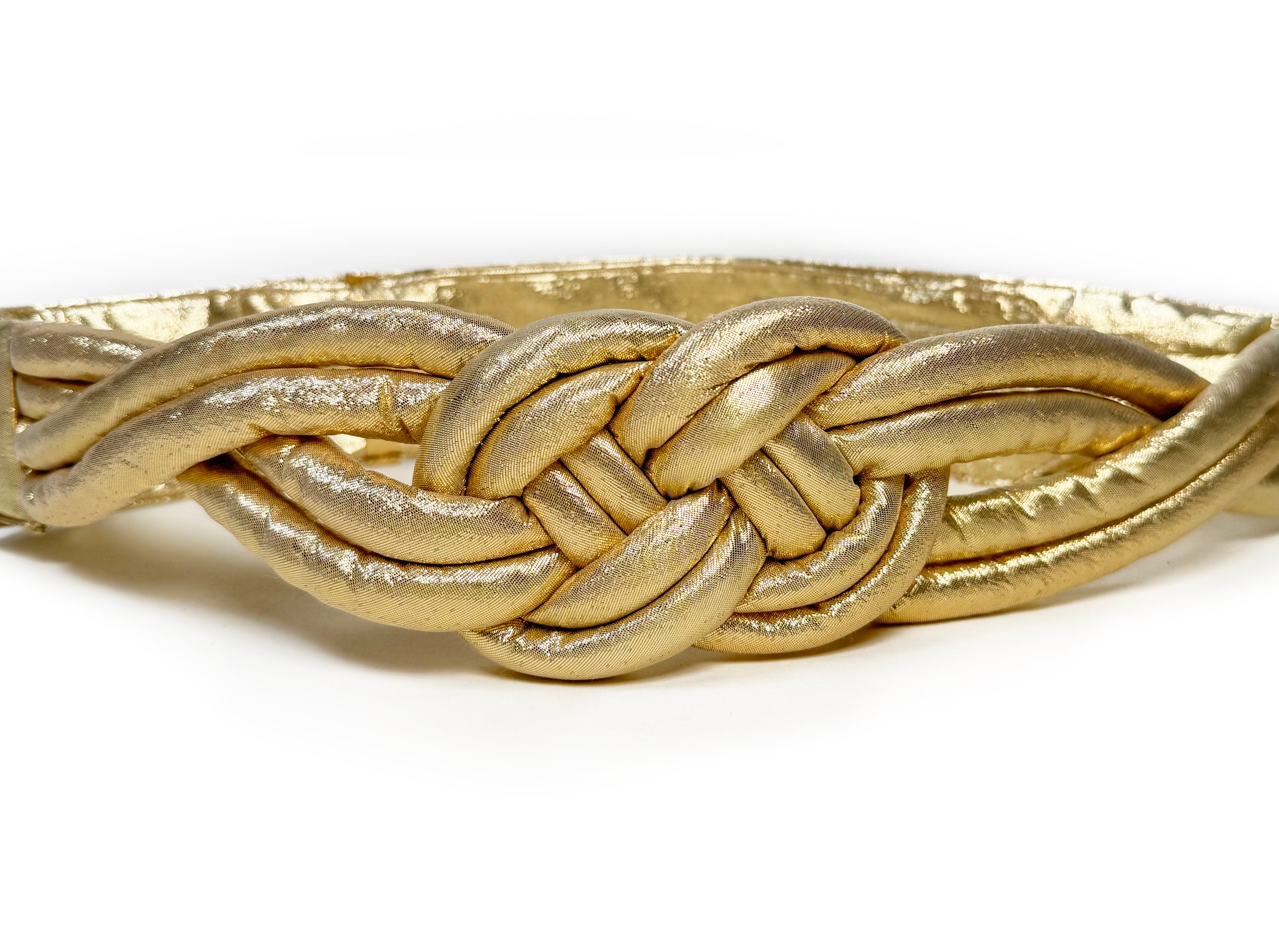 Braided Gold Fabric Belt - Late to the Party