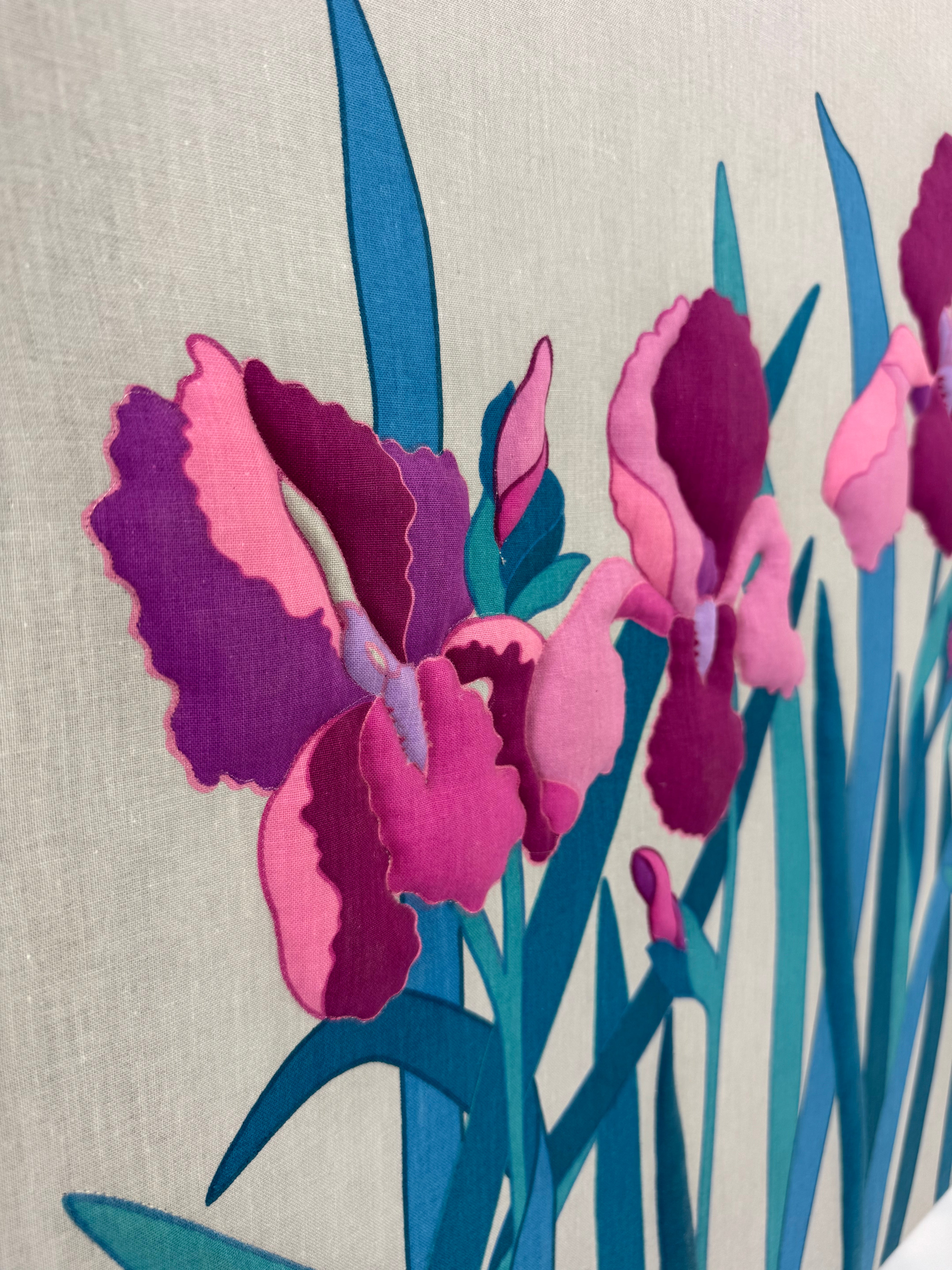 Trapunto Irises - Late to the Party