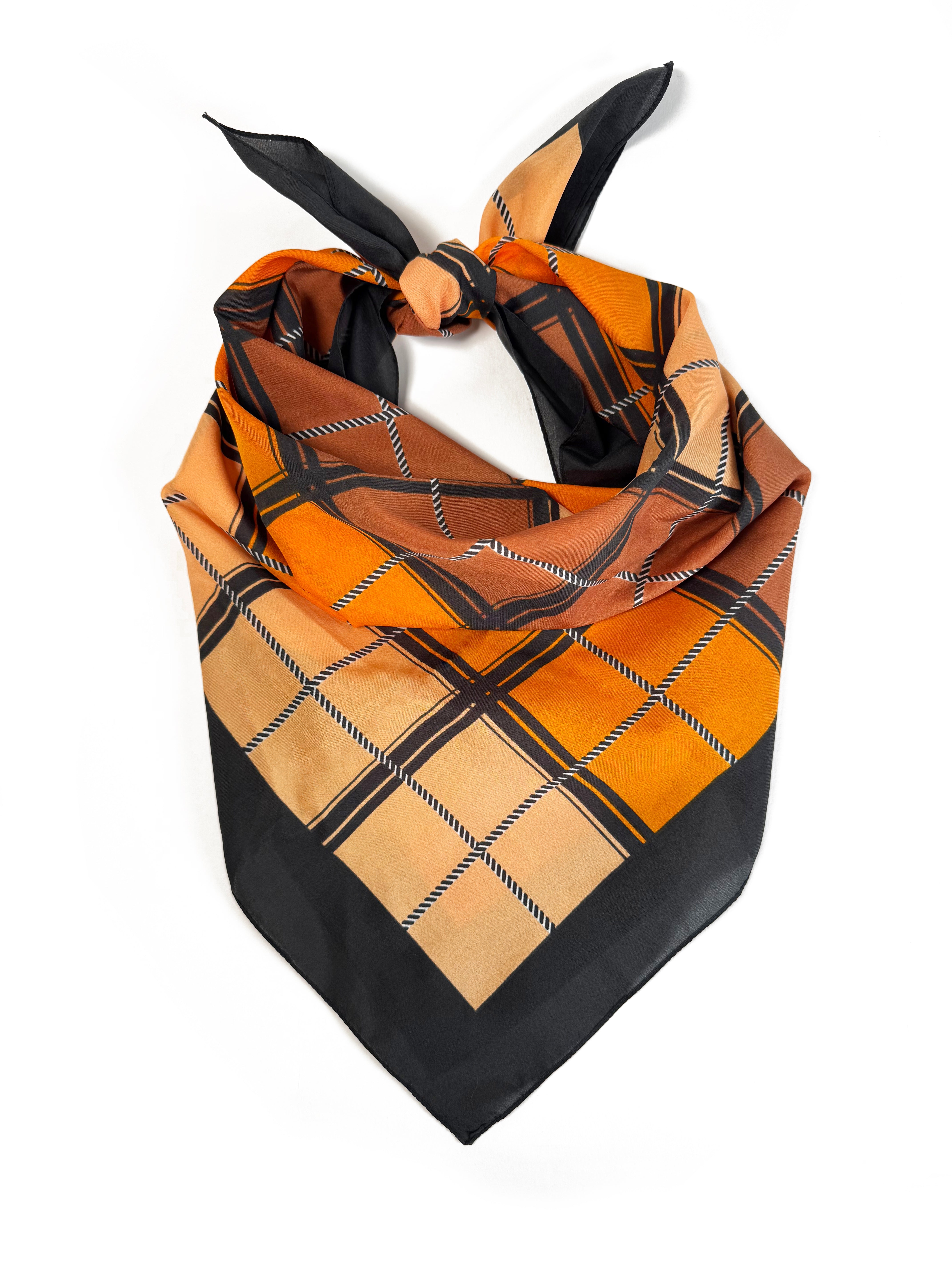 Orange Plaid Scarf - Late to the Party
