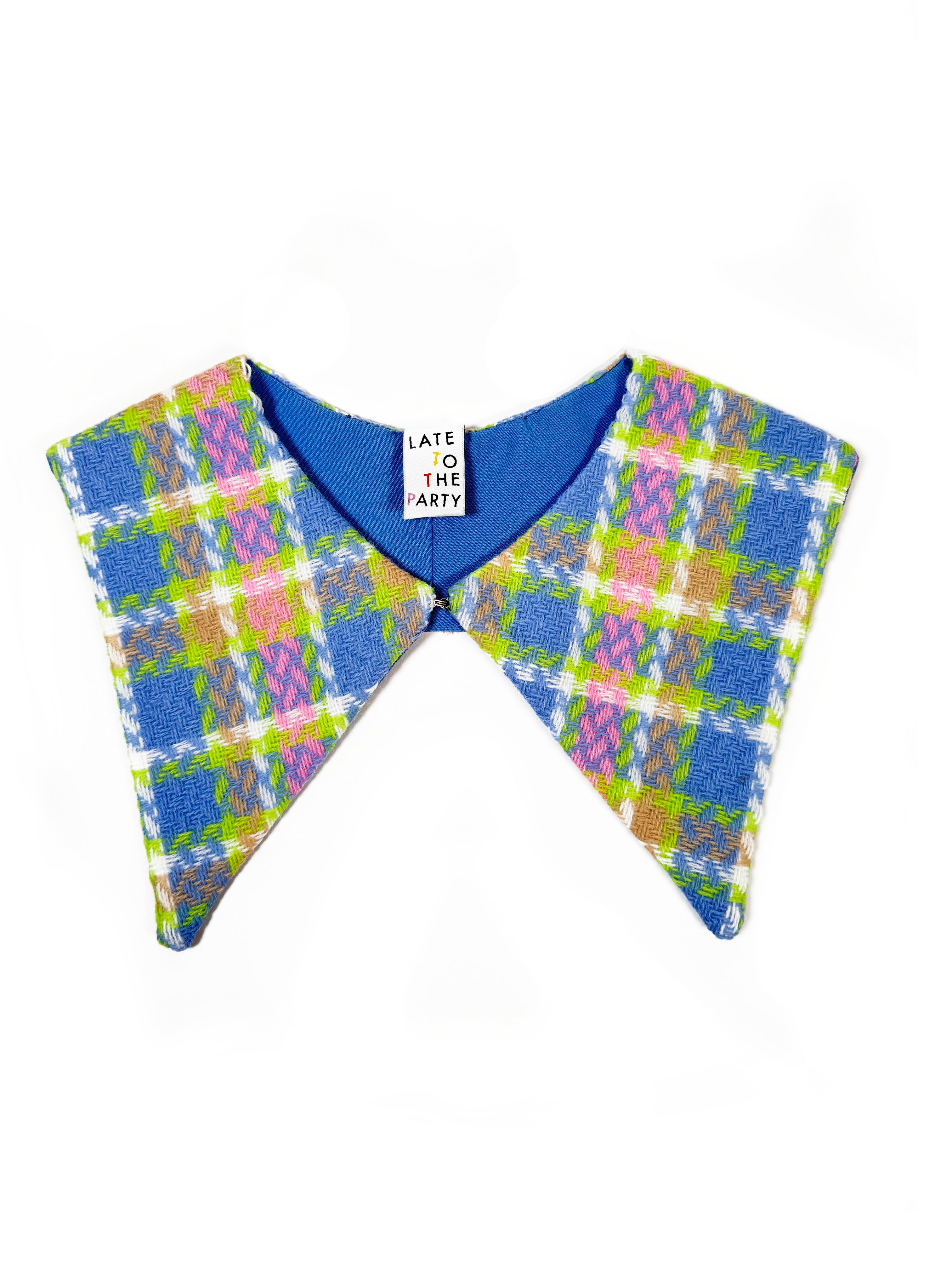 Pastel Plaid Detachable Collar - Late to the Party