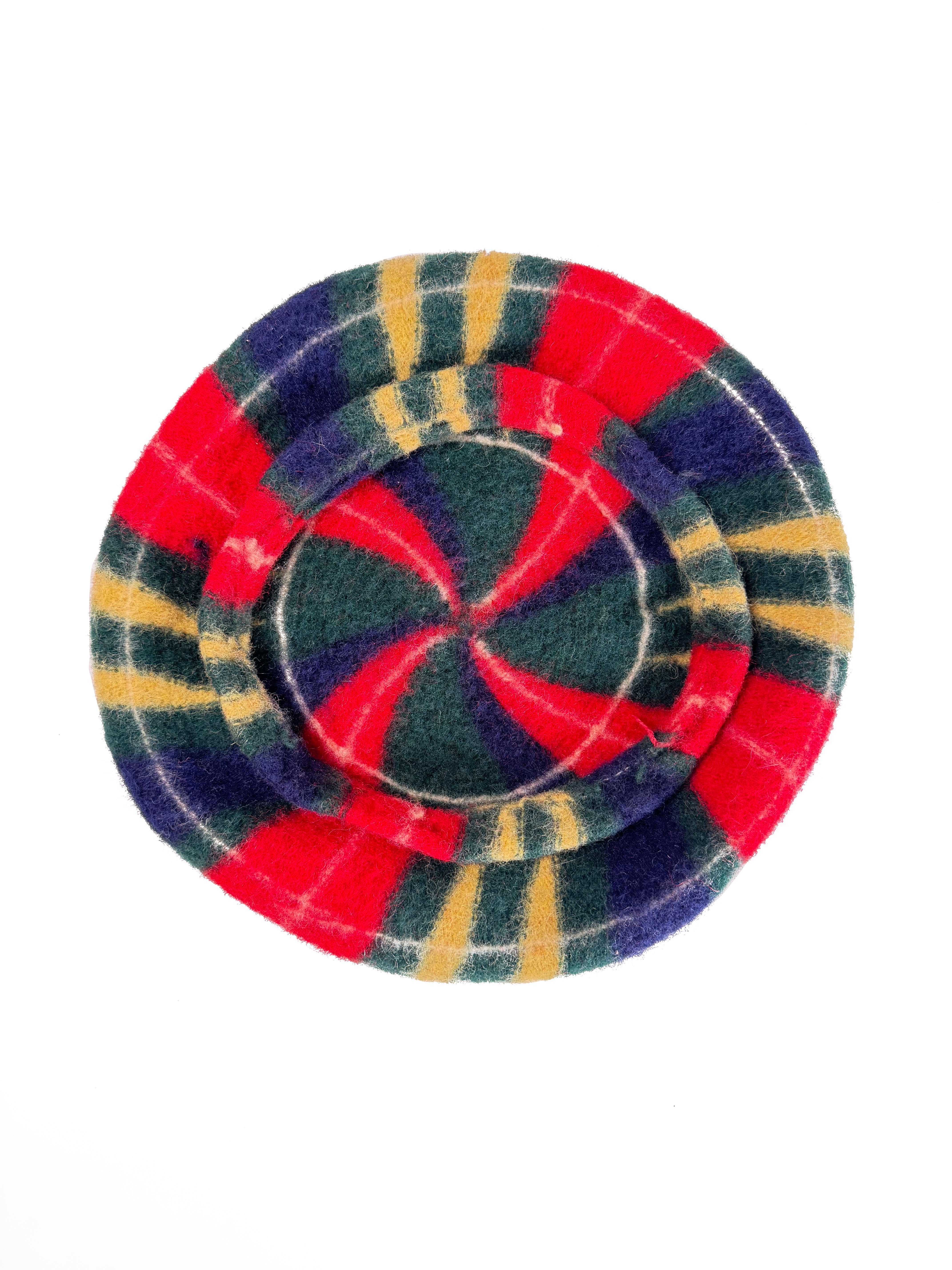 Peppermint Plaid Beret - Late to the Party