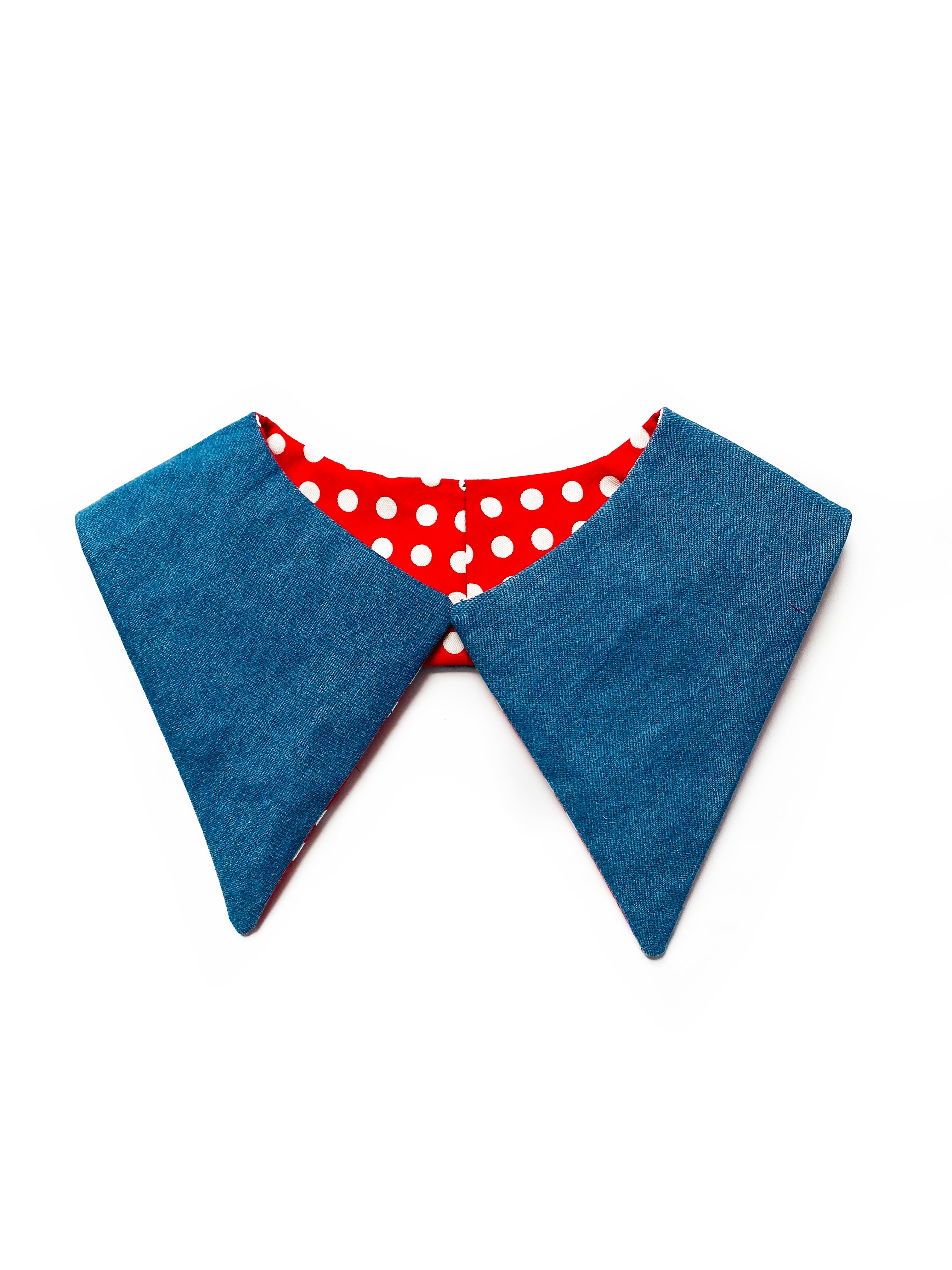 "Polka Dot Red" Detachable Collar - Late to the Party