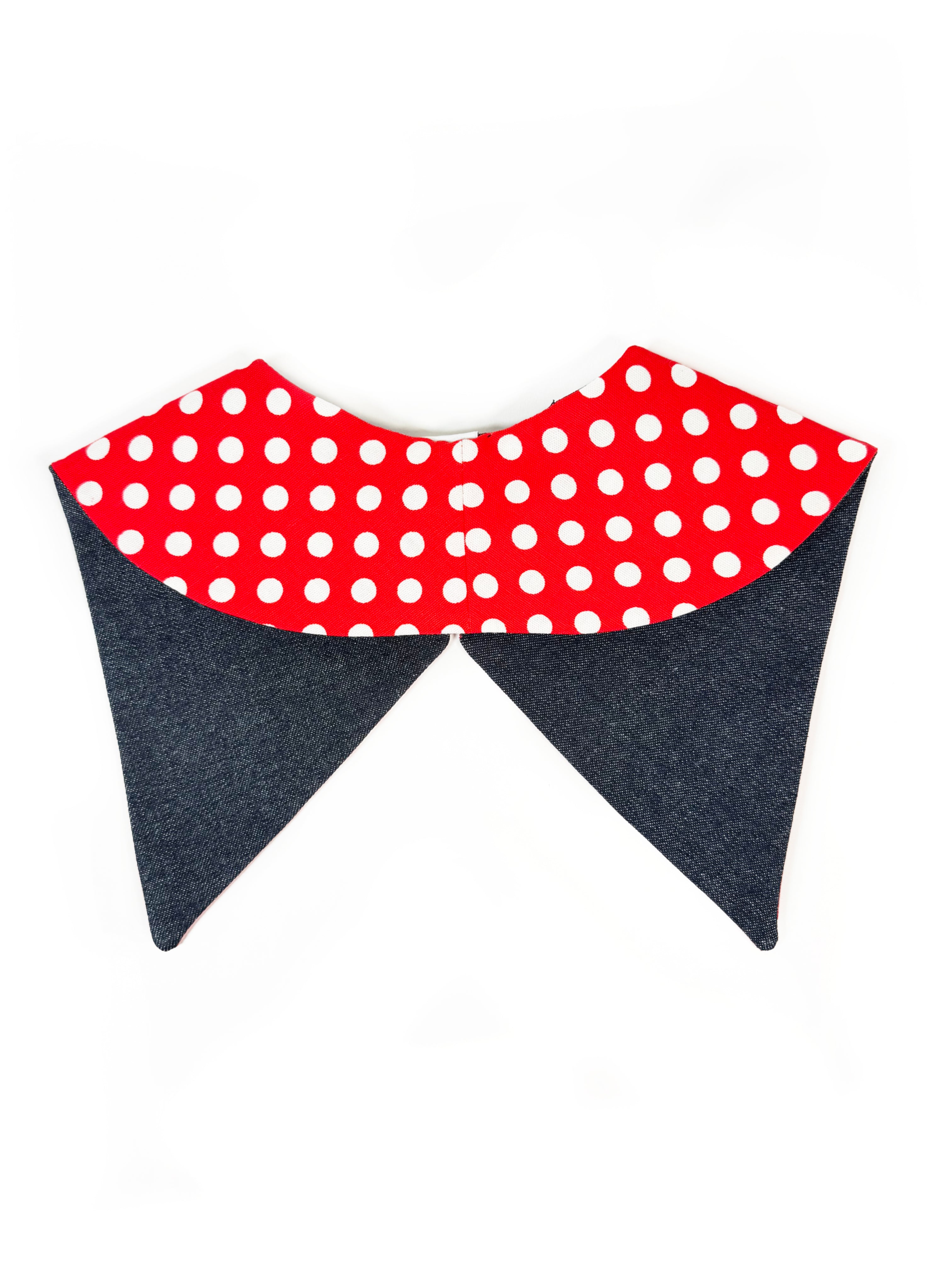 "Polka Dot Red" Detachable Collar - Late to the Party