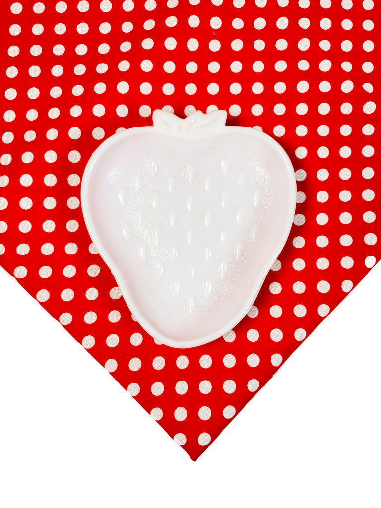 Vintage Glass Strawberry Dish