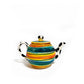 Striped Cow Print Teapot