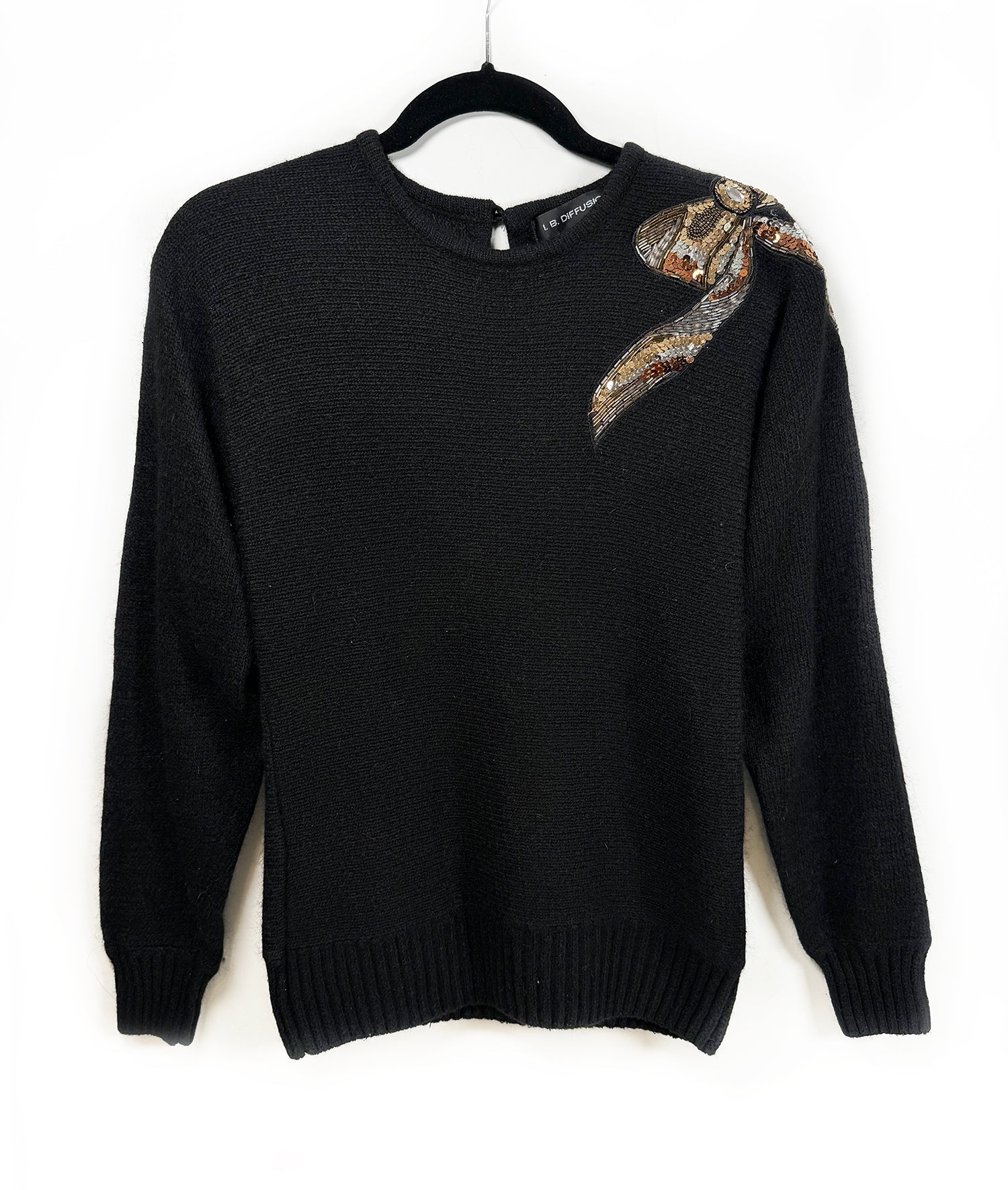 Angora Sequins Bow Sweater - Late to the Party