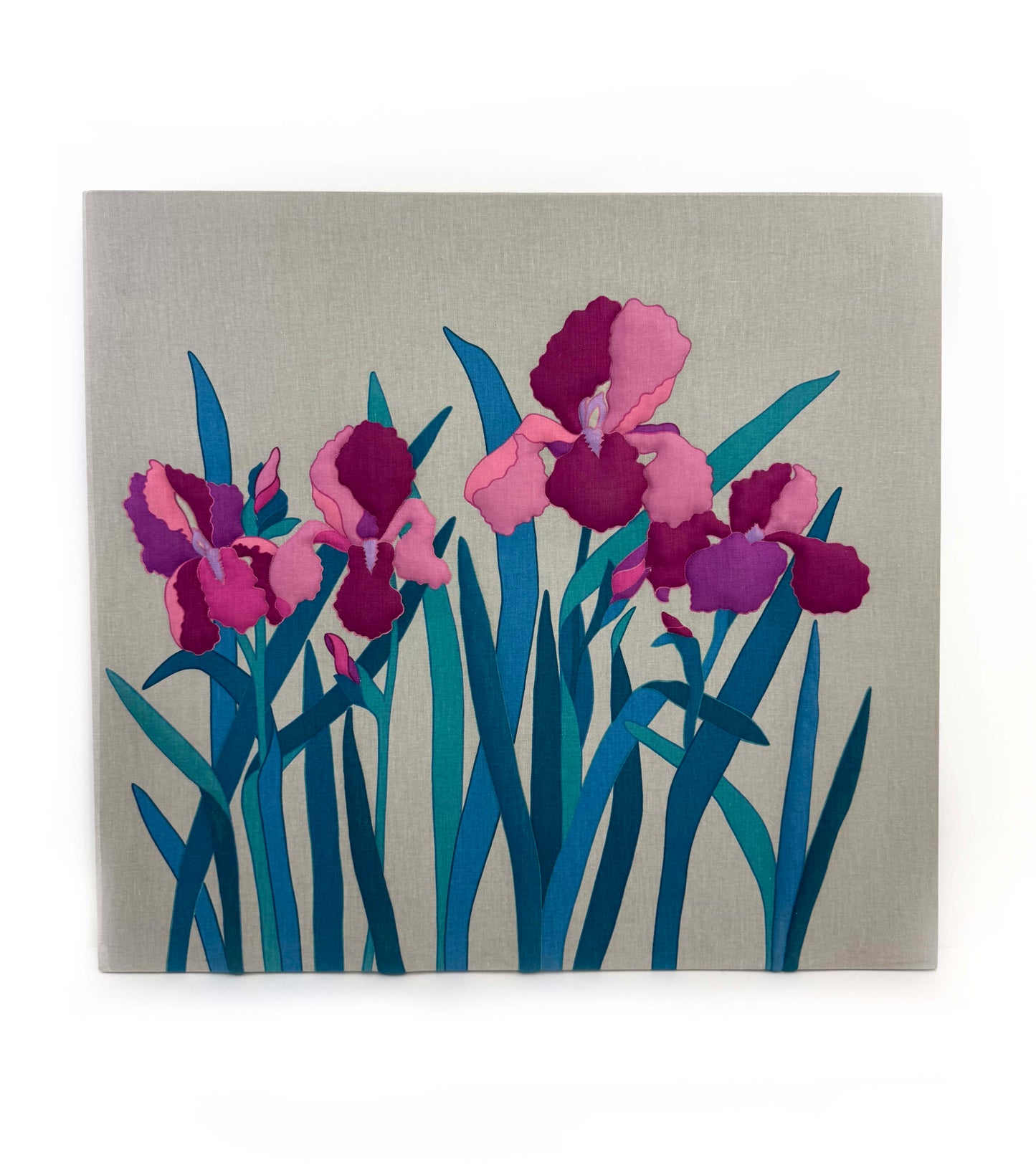Trapunto Irises - Late to the Party