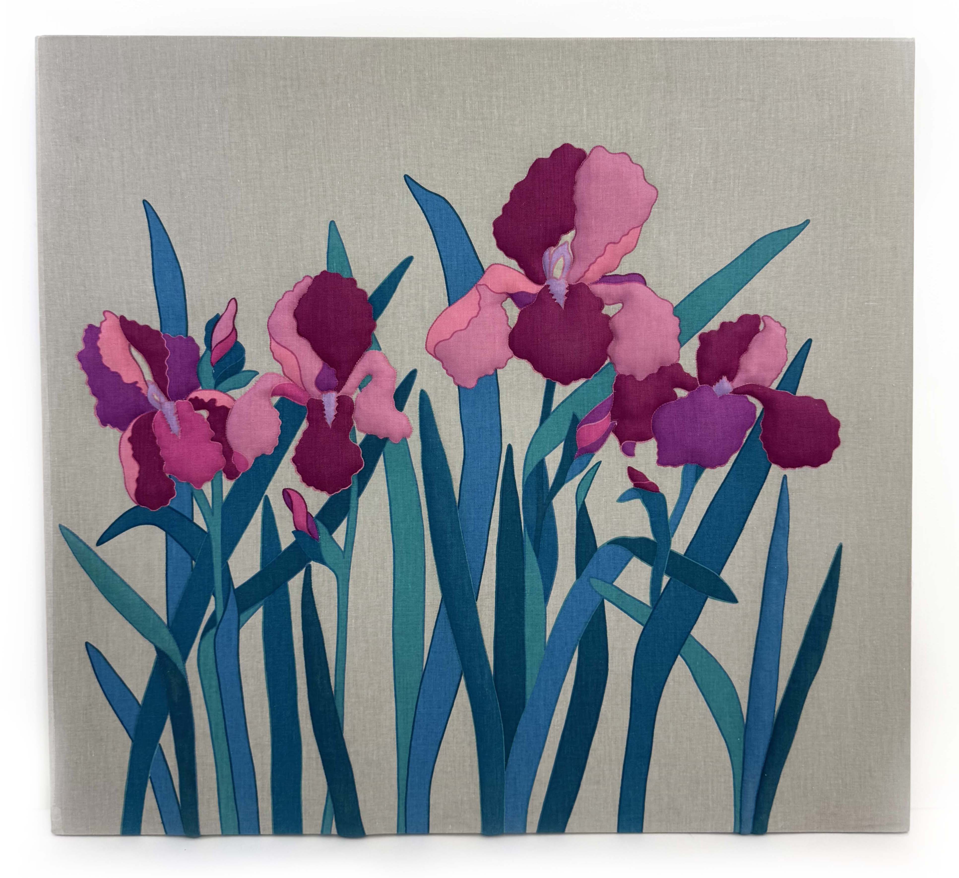 Trapunto Irises - Late to the Party
