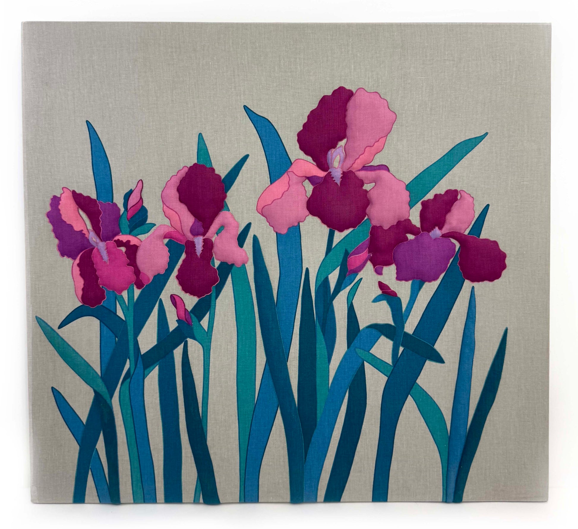 Trapunto Irises - Late to the Party