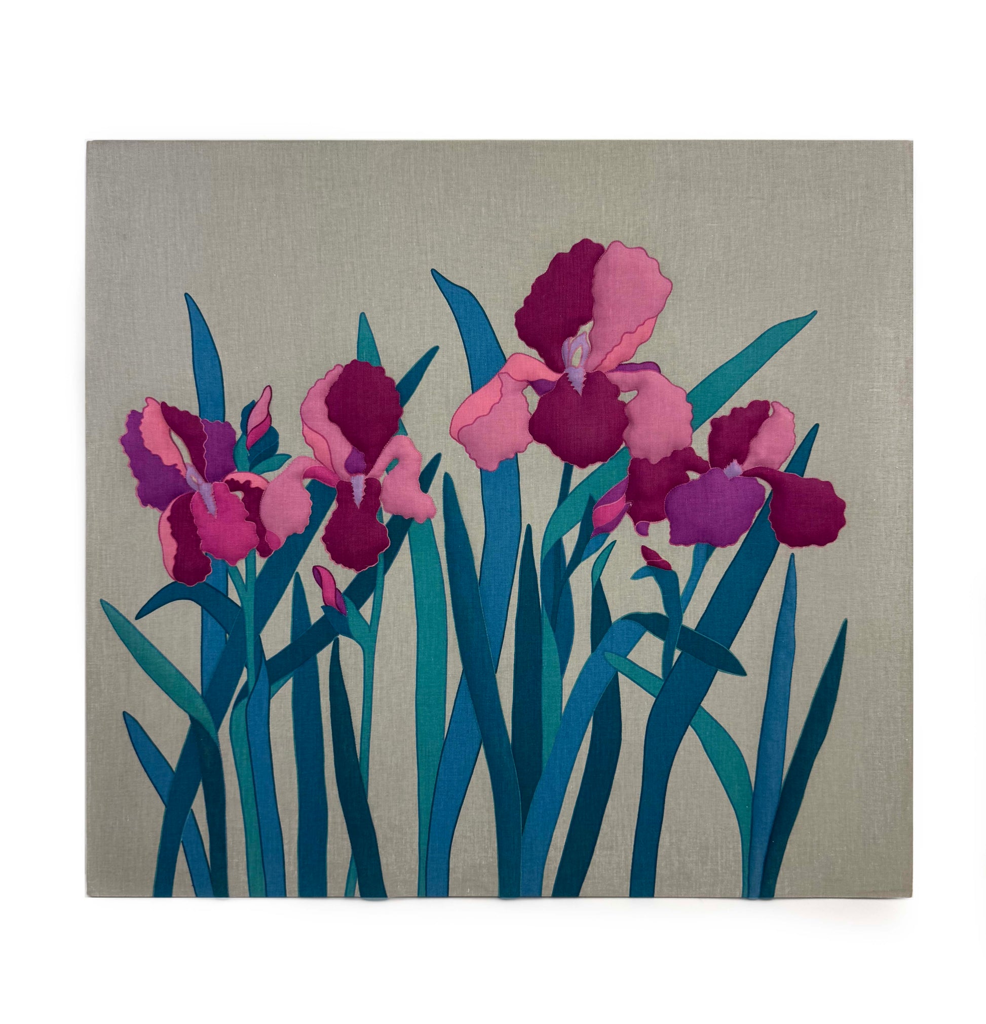 Trapunto Irises - Late to the Party