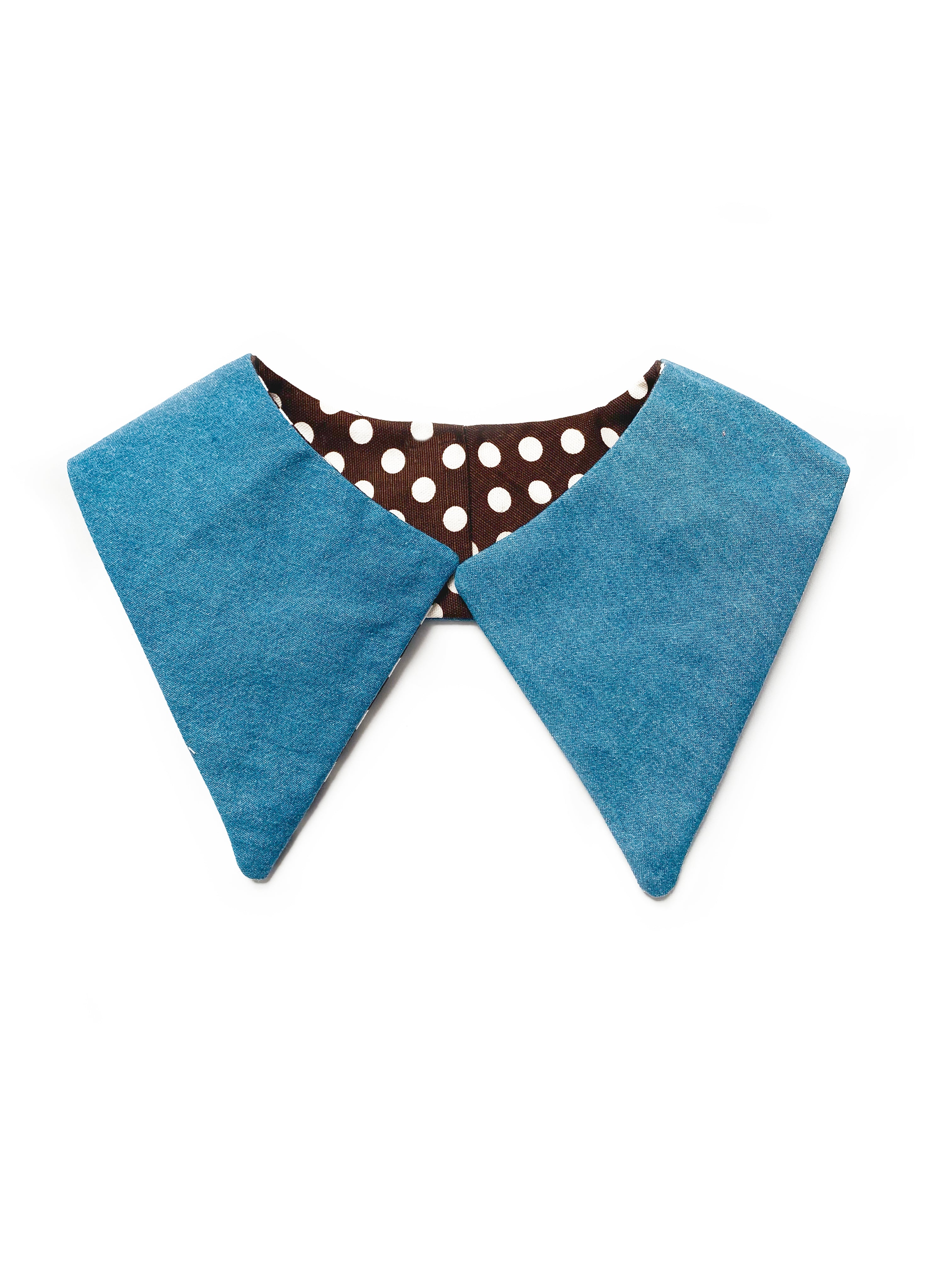 "Polka Dot Brown" Detachable Collar - Late to the Party