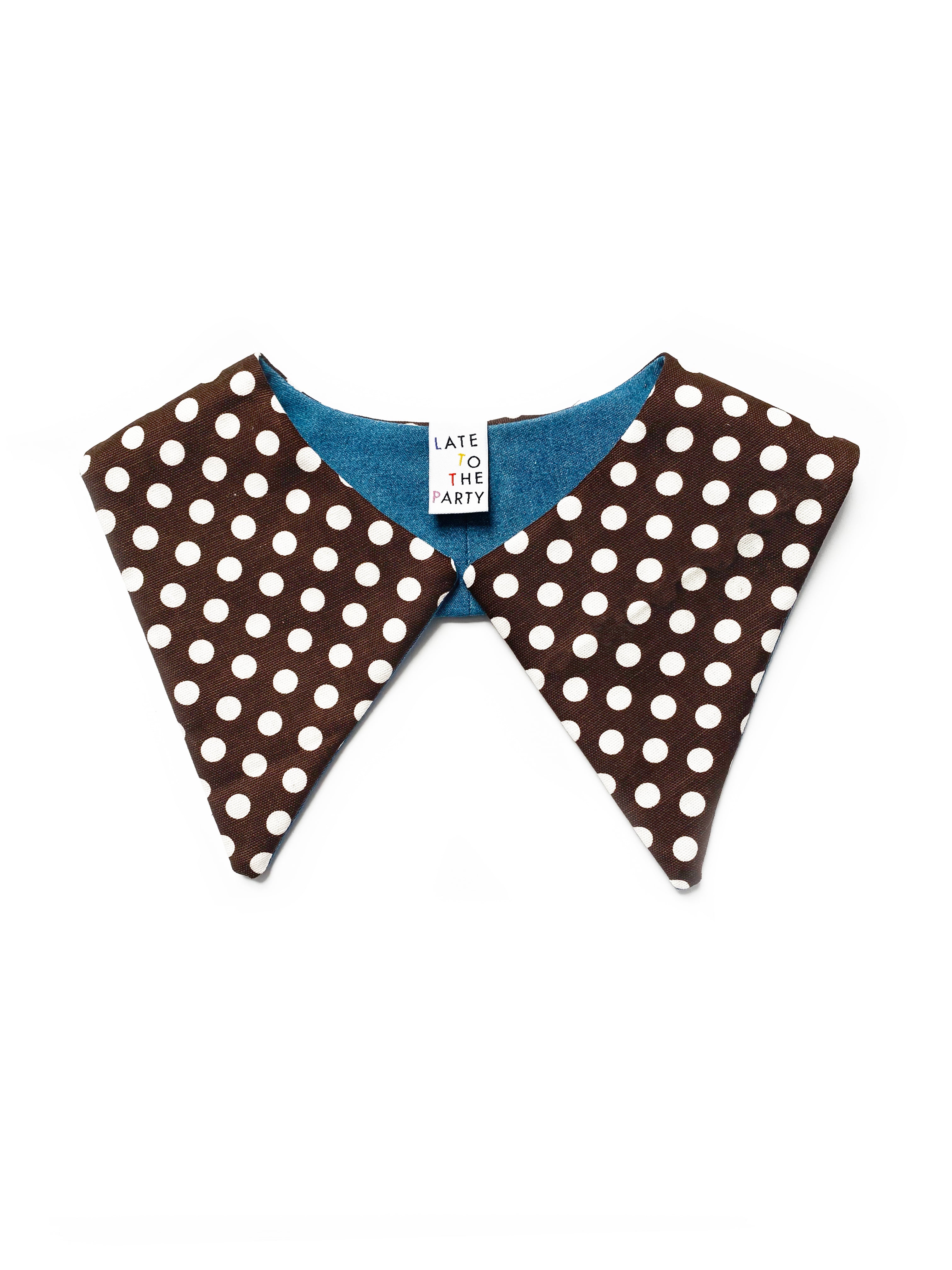 "Polka Dot Brown" Detachable Collar - Late to the Party