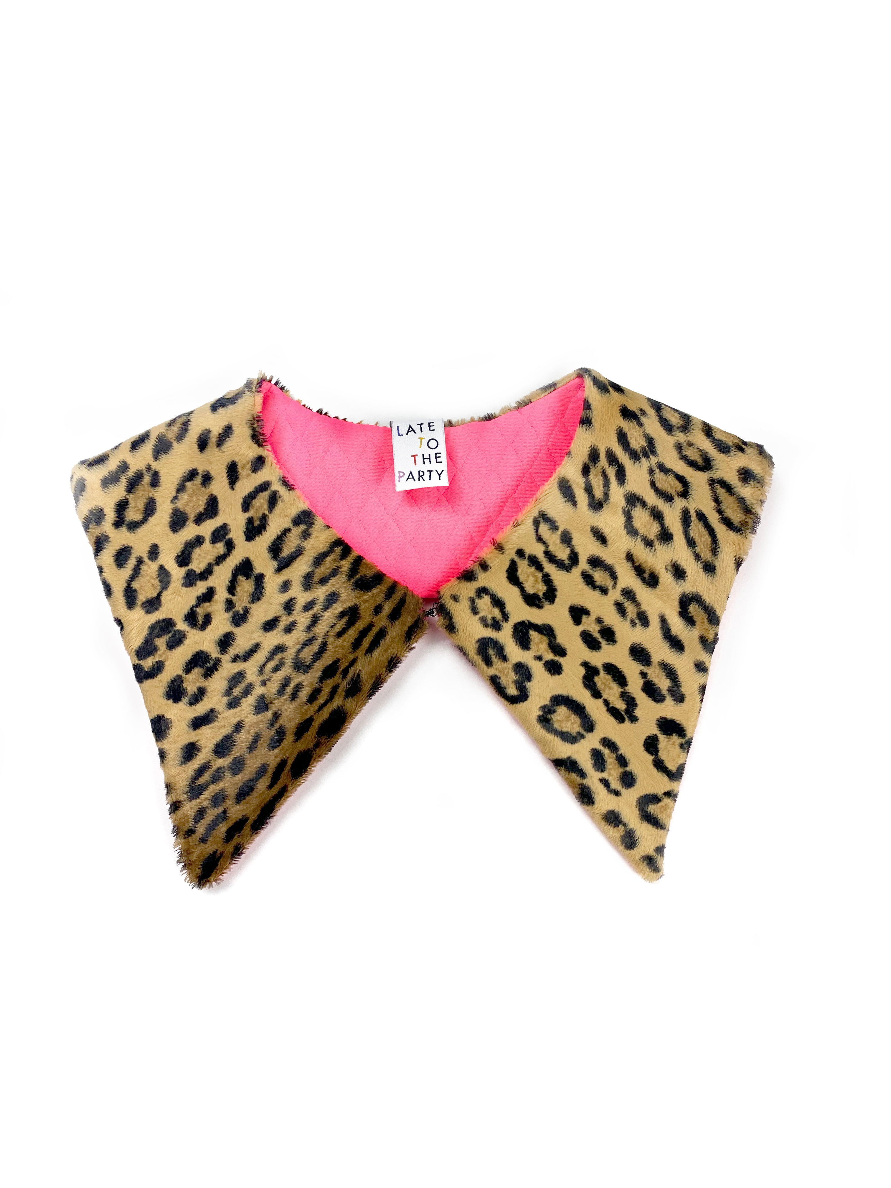 "Cheetah Faux Fur" Detachable Collar - Late to the Party